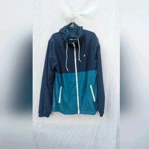 Volcom Men's Color-Block Lightweight Full-Zip-Up Jacket Size Medium - Picture 1 of 5